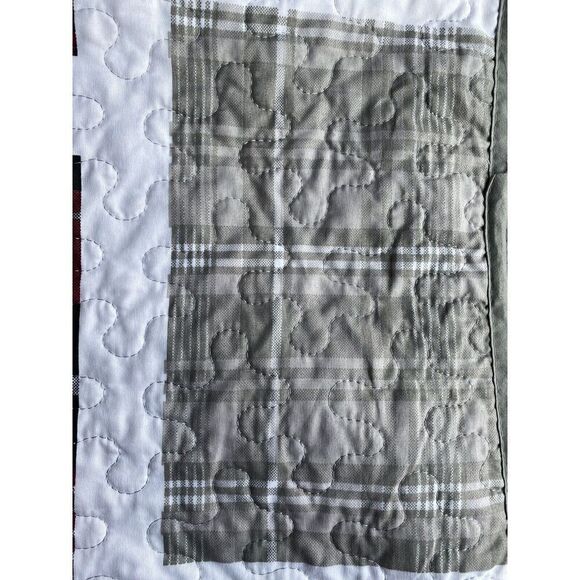 Simple Plaid Puzzle Zag Thread Bed Blanket/Coverlet - Picture 5 of 8